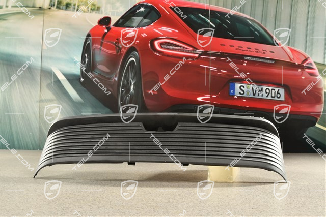 Cover trim, Front bumper center, Black matte