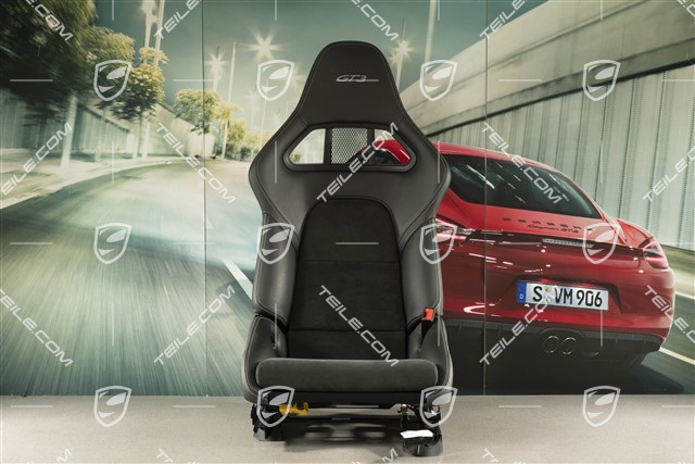 Sportschalensitz, Beifahrerseite, klappbar, Leder/Alcantara Schwarz, Naht in Silber, mit GT3 Schriftzug, R