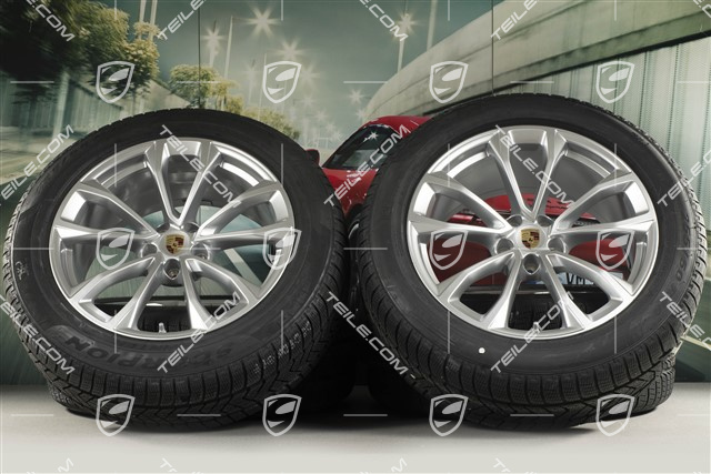 19" "Macan Design" Winterräder Satz, Felgen 8,5J x 19 ET21 + 9J x 19 ET21 + Pirelli Winterreifen 235/55 R19 + 255/50 R19, mit RDK-Sensoren