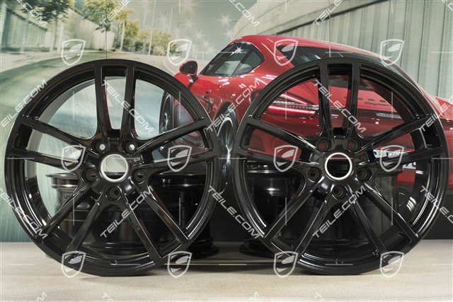 20" Cayenne Sport Felgensatz, 10,5J x 20 ET55 + 9J x 20 ET50, schwarz hochglanz