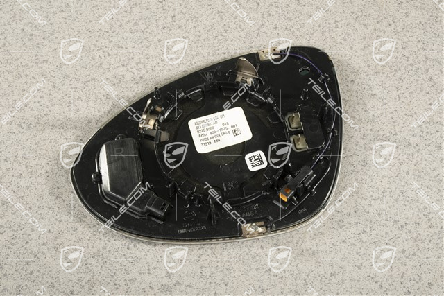 Spiegelglas, konvex, automatisch abblendbar, separat beheizbar, Spurwechselassistent, R