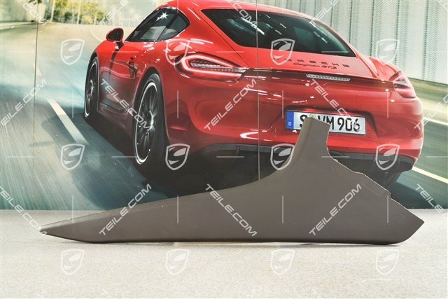 Centre console cover, Lateral, Leather Agate Grey, R