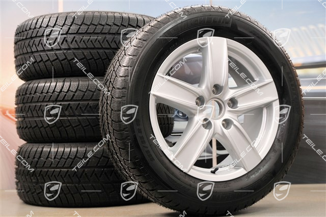 18-inch Cayenne S III winter wheel set, 4x wheels 8 J x 18 ET 53 + 4x winter tyres Michelin 255/55 R 18 109V XL M+S, without TPMS