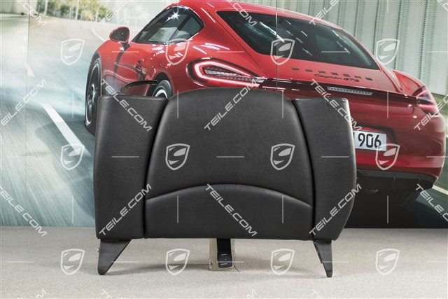 Back seat backrest, rear, leatherette, black, coupe, L