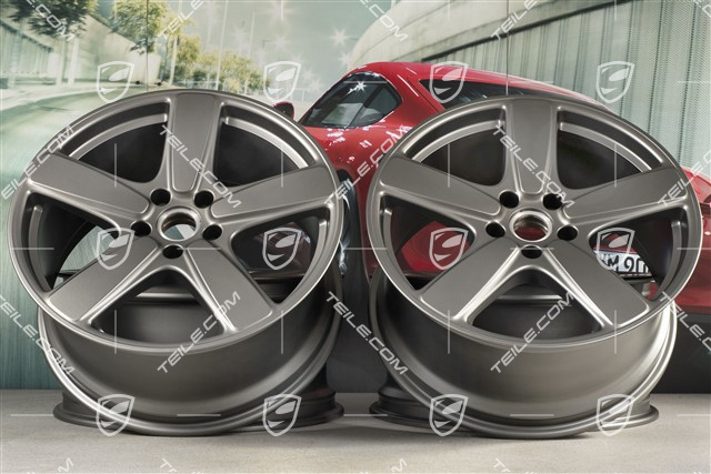 21" Cayenne Sport Classic Felgensatz, 10J x 21 ET50, Platinum Seidenmatt