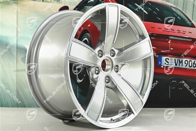 20" Felgensatz Carrera Sport, 8,5J x 20 ET57 + 10,5J x 20 ET47, Platinsilber Metallic
