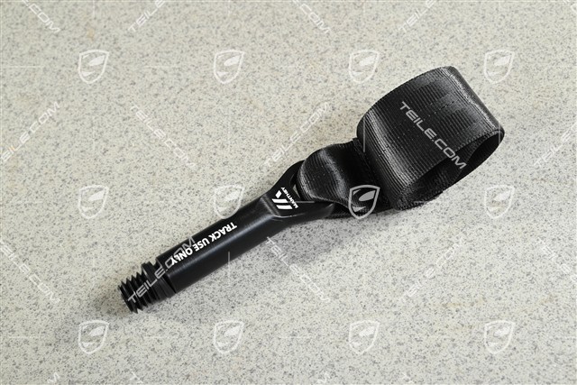 Rear tow hook / pull strap Manthey, Black / Track only GT3
