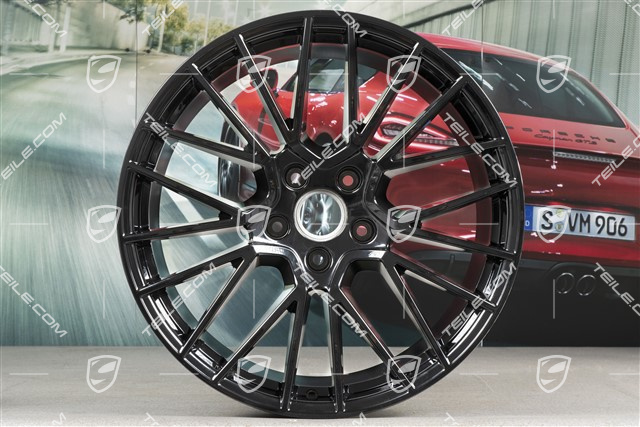 21" Felgensatz Cayenne RS Spyder, 11J x 21 ET58 + 9,5J x 21 ET46, schwarz hochglanz