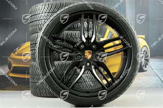 20" Sport Design winter wheel set  wheels 8,5J x 20 ET51 + 11J x 20 ET52 + Michelin winter tyres 245/35 ZR20 + 295/30 ZR20, with TPMS, black satin mat