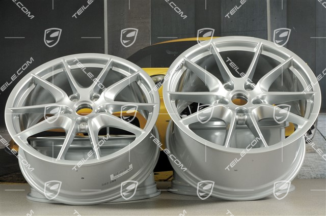 20" Carrera S III wheel rim set, 8,5J x 20 ET51 + 11J x 20 ET52, brilliant chrome finish
