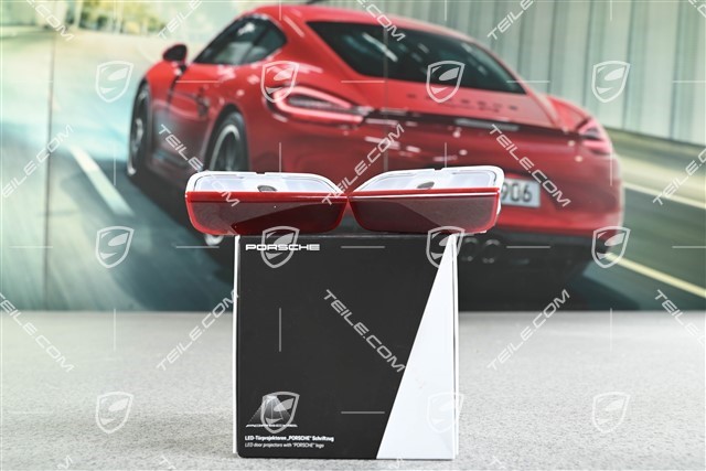 Projektor LED, Napis "Porsche", Zestaw instalacyjny