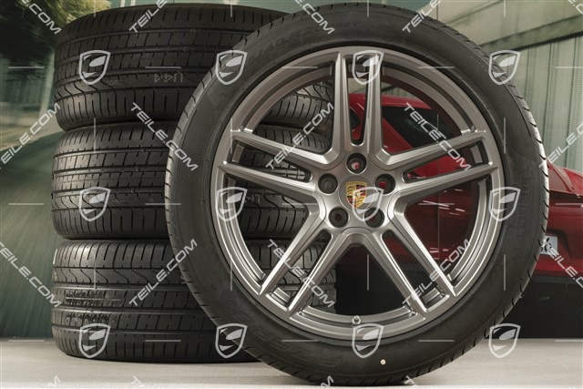 20" koła letnie komplet Turbo, felgi 9J x 20 ET26 + 10J x 20 ET19 + NOWE opony letnie Pirelli 265/45 R20 + 295/40 R20, Platinum, z czujnikami ciśnienia RDK