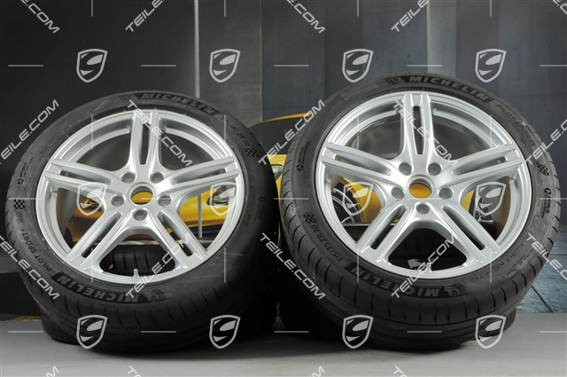 20" Koła letnie Panamera Turbo, felgi 9,5J x 20 ET71 + 11,5J x 20 ET68 + opony letnie Michelin 275/40 ZR20 + 315/35 ZR20, z czujnikami ciśnienia