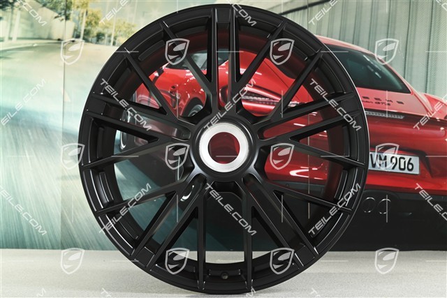 21" Panamera Turbo S wheel rim, 9.5J x 21 ET71, black satin matt