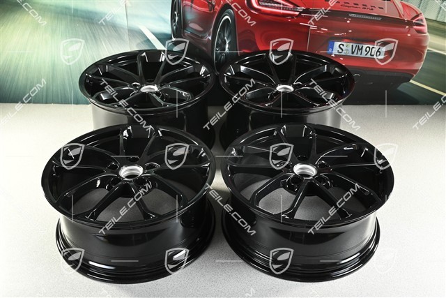 20" Felgensatz SPYDER, 8,5J x 20 ET57 + 10,5J x 20 ET47, in Schwarz Hochglanz