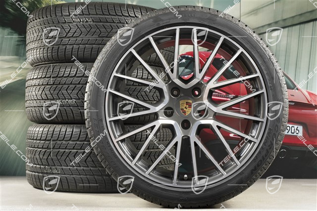 21-inch Cayenne RS Spyder winter wheel set, rims 9,5J x 21 ET46 + 11,0J x 21 ET58 + NEW Pirelli winter tyres 275/40 R21 + 305/35 R21, with TPMS