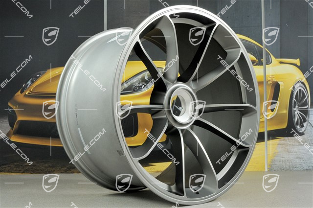 21" felga GT3RS, 12,5J x 21 ET48, platynowa satyna