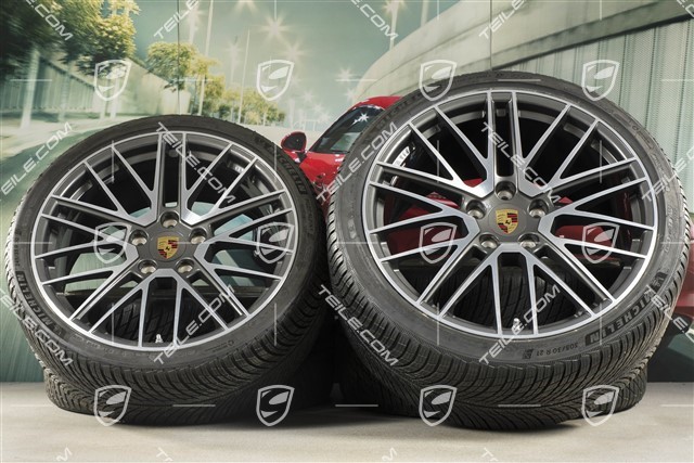 20/21-inch Turbo V winter wheel set, wheel rims 8,5J x 20 ET40 + 11J x 21 ET66 + Michelin winter tyres 245/35 R20 + 305/30 R21, DOT/prod.year 2020