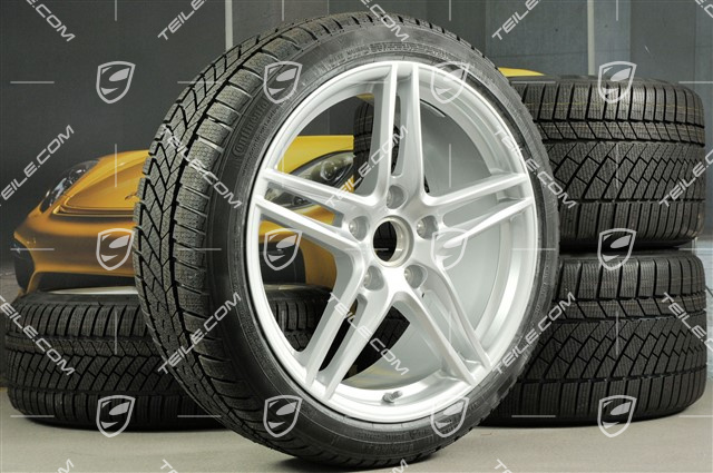 19" Koła zimowe, komplet "Carrera", felgi 8,5J x 19 ET50 + 11J x 19 ET77 + NOWE opony zimowe Continental WinterContact TS 830P 235/40 R19 + 295/35 R19
