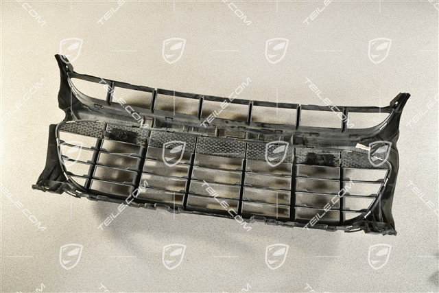 Front bumper Grille centre / middle with Park Assist, Black