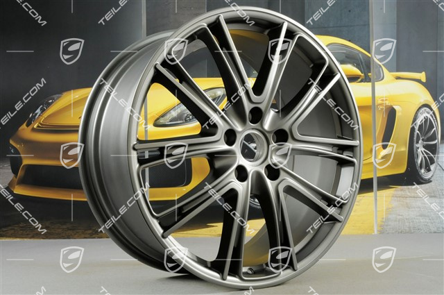 21" Felge Panamera Exclusiv, 9,5J x 21 ET71, in Platinum-Seidenmatt
