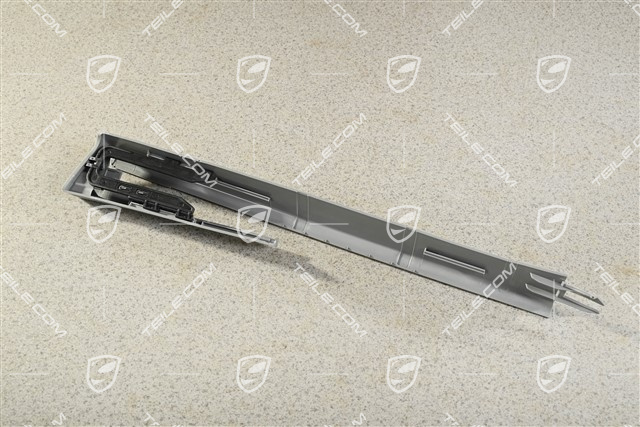 Front seat rail adjuster cover, Steel grey, L