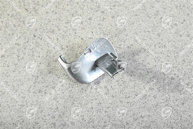 Seat tilting handle / control button, Galvano silver, L