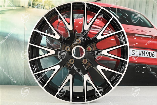 21" Felga Panamera Exclusiv Design, 10,5J x 21 ET71, czarny wysoki połysk