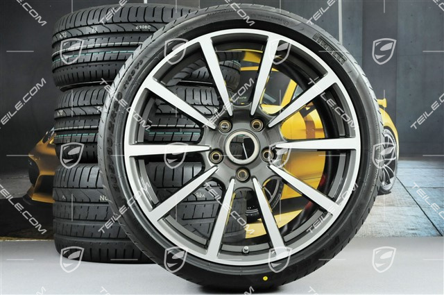 20" Carrera Classic II Sommerräder Satz, Felgen 8,5 J x 20 ET49 + 11,5 J x 20 ET76 + Sommerreifen 245/35 R20 + 305/30 R20, mit RDK Sensoren