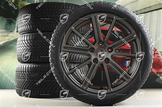 20" Panamera Turbo Koła zimowe, komplet, felgi 9,5J x 20 ET71 + 10,5J x 20 ET71 + opony zimowe Pirelli 275/40 R20 + 315/35 R20, Turbonit