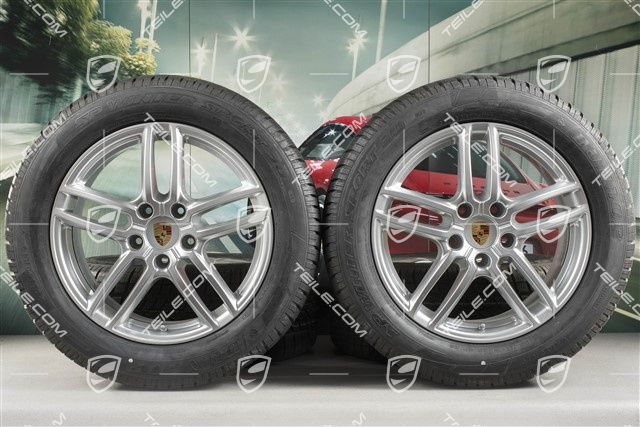 19" Cayenne Turbo IV Winterräder Satz Facelift 2014->, Felgen 8,5J x 19 ET59 + Dunlop Winterreifen 265/50 R19, mit RDK-Sensoren, DOT 15