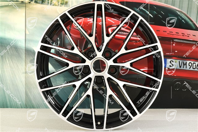 21-inch wheel rim, Cayenne RS Spyder Design, 11J x 21 ET49, black high gloss
