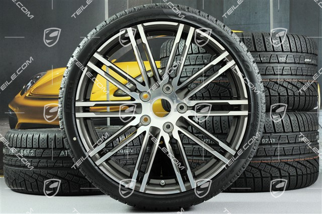 20-inch winter wheels set "Turbo", rims 8,5J x 20 ET51 + 11J x 20 ET56 + Pirelli winter tires 245/35 R20 + 295/30 R20, with TPM
