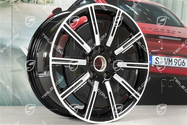 20-inch Sport Aero wheel rim set, 9J x 20 ET54 + 11J x 20 ET60, black high gloss + glossy Surface