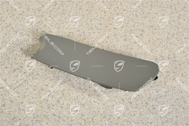 Cover, parking-brake lever, Leather, Stone Grey