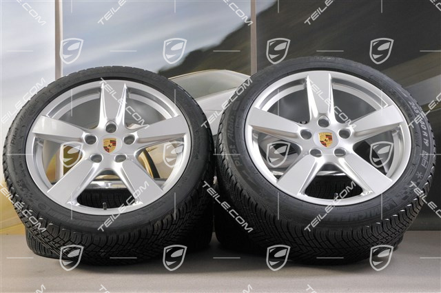 19" Koła zimowe komplet, Cayman S, 8J x 19 ET57 + 9,5J x 19 ET45, opony Michelin Pilot Alpin 4 235/40 R19 + 265/40 R19, z czujnikami ciśnienia RDK