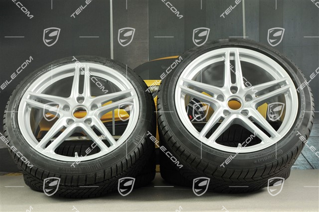 19" Koła zimowe, komplet "Carrera", felgi 8,5J x 19 ET50 + 11J x 19 ET77 + NOWE opony zimowe Continental WinterContact TS 830P 235/40 R19 + 295/35 R19
