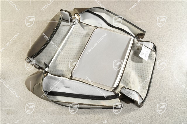 Sitzkissenbezug, Sportsitz, Leder, Achatgrau, L