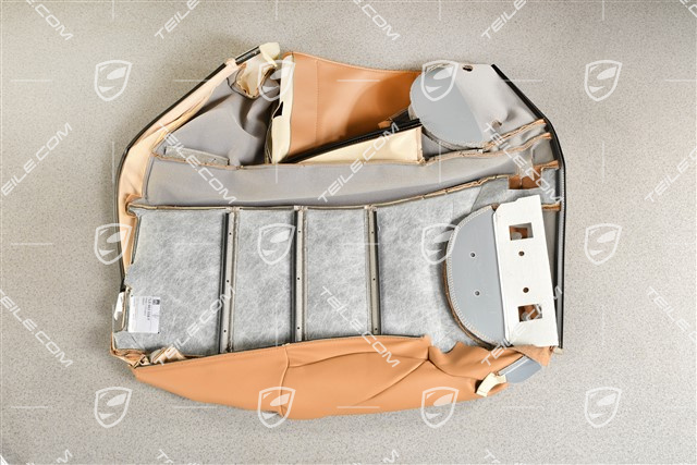 Back seat backrest cover, smooth leather, Sand Beige, R