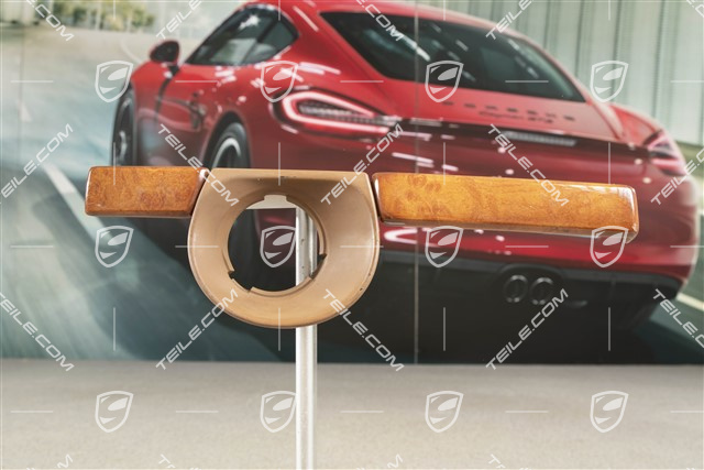 Trim. Ignition switch, Grained olive wood/Havanna