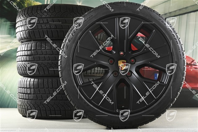 20-inch Turbo Aero winter wheel set, rims 9J x 20 ET54 + 11J x 20 ET60 + NEW Pirelli winter tyres 245/45 R20 + 285/40 R20, black satin matt