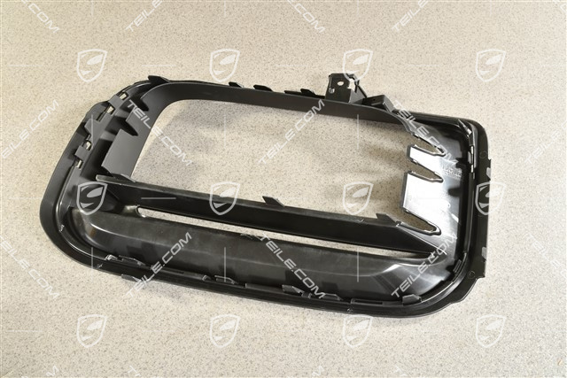 Turbo, Front bumper, side ventilation grille, Black matte, R