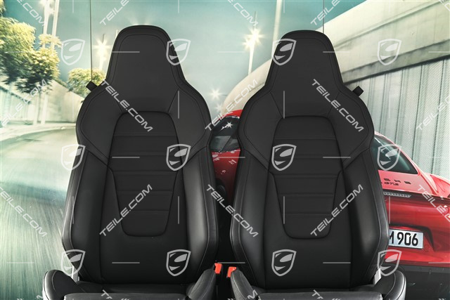 Sportsitze, el. einstellbar, Schriftzug "Turbo S", Heizung, Sitzbelüftung, Leder in Schwarz, Satz, L+R