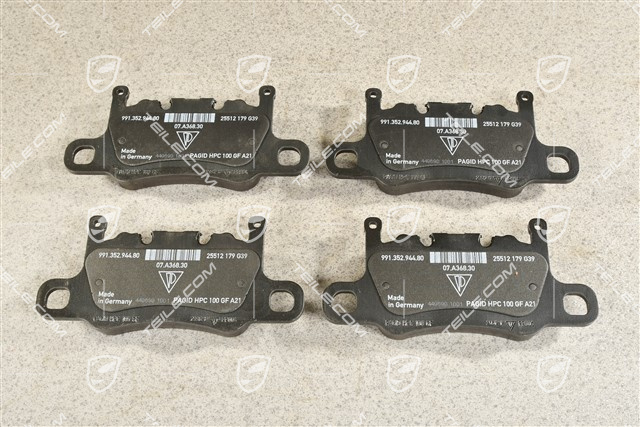 PCCB brake pads, repair set, 991 GT3/GT3RS/GT2RS / Cayman 981 GT4