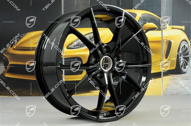 20" Felgensatz Carrera S IV, 8J x 20 ET57 + 10J x 20 ET45, Tiefschwarz Metallic