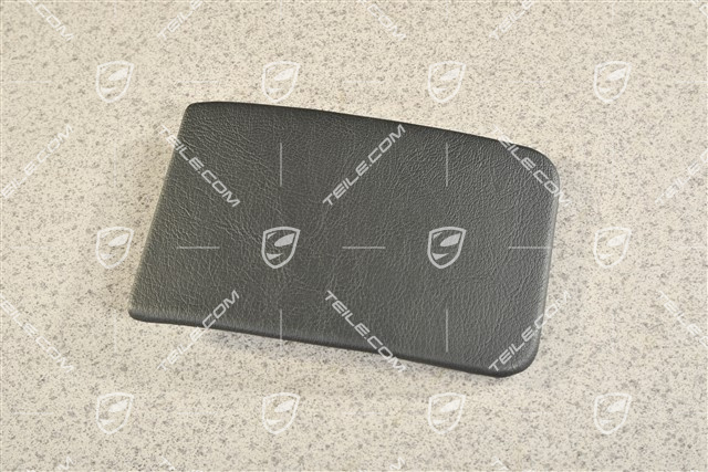 Cover Ashtray, Leatherette, Black