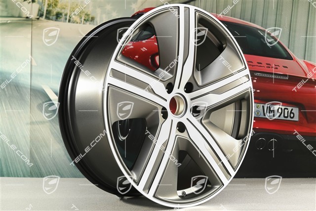 22-inch Macan Exclusive Design wheel rim set, 9J x 22 ET29 + 11J x 22 ET47, Turbonit