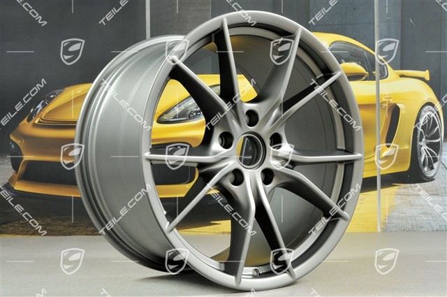 20" Felgensatz Carrera S IV, 8,5J x 20 ET49 + 11J x 20 ET56, für Winterbetrieb, C4/C4S/GTS, Platinum-Seidenmatt