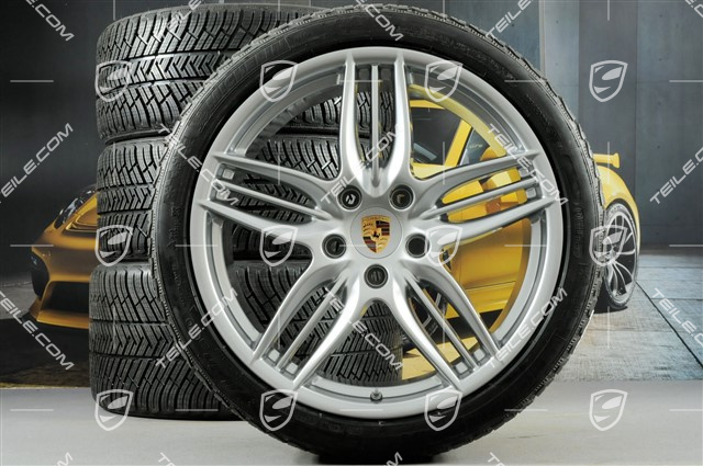 20" Sport Design Winterräder Satz, 8,5J x 20 ET51 + 11J x 20 ET70 + Michelin Winterreifen 245/35 ZR20 + 295/30 ZR20, mit RDK-Sensoren, DOT/Bj. 2014