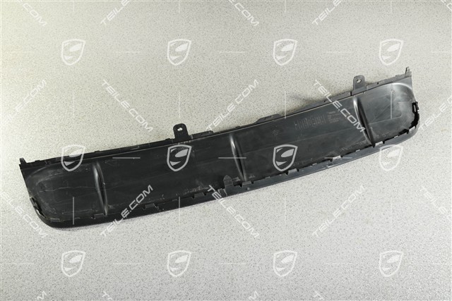 Rear bumper lower trim cover, centre, Panamera 4, Black
